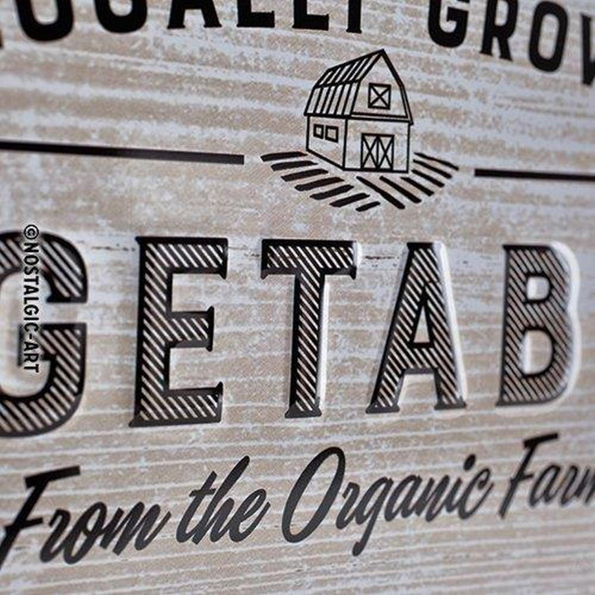 BLECHSCHILD 30/40 cm Home & Country Vegetables - Multicolor, Metall (40/30/0.2cm) - Nostalgic-Art