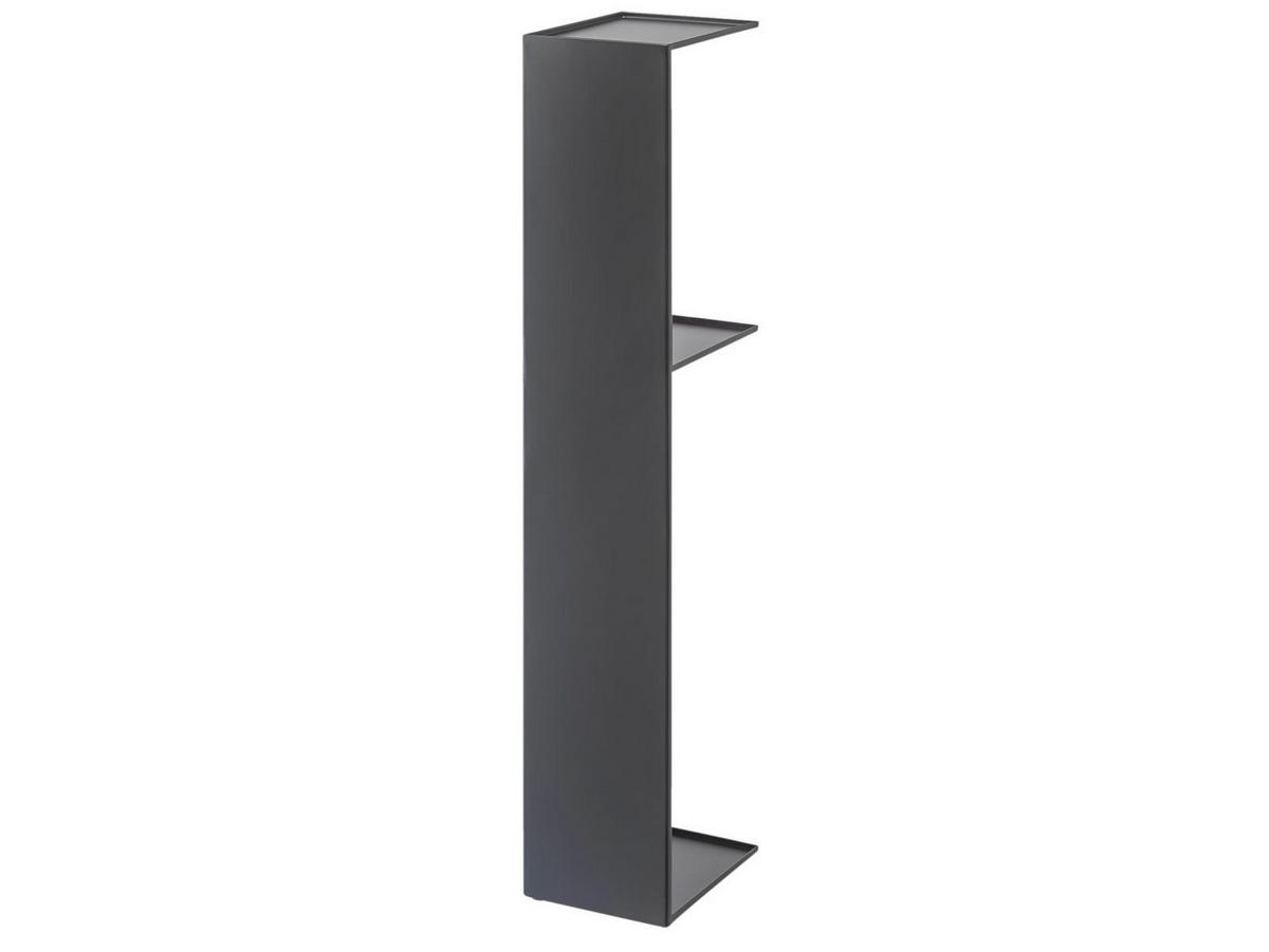 BADREGAL Tower schwarz 17/70//13 cm klein schmal - Schwarz, Metall (13/70.5/17cm) - Yamazaki