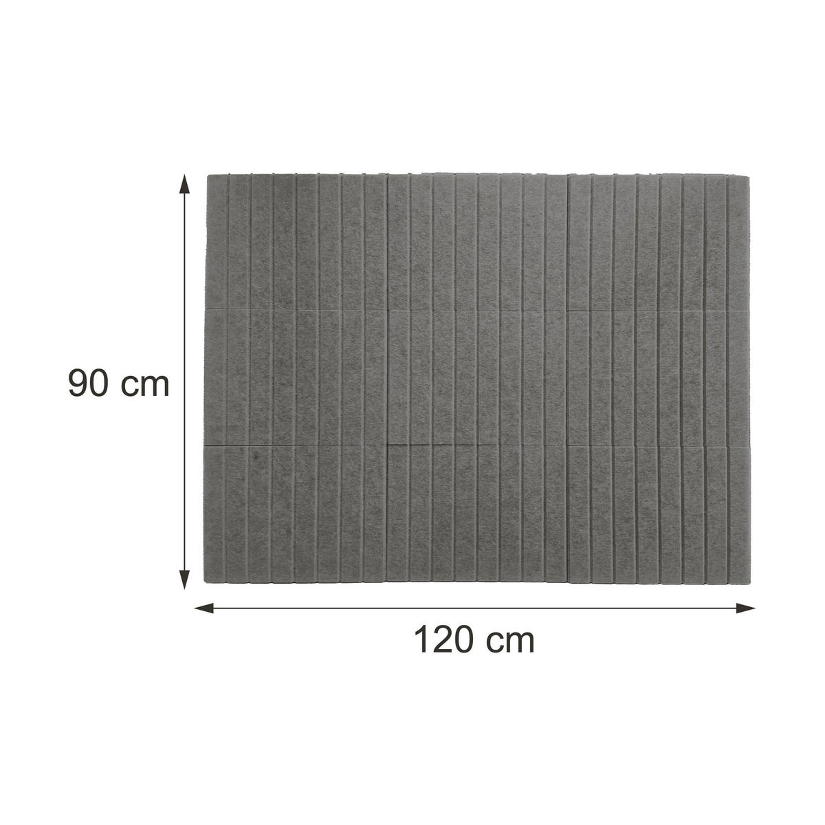 ANSLAGSTAVLA Mörkgrå filt självhäftande 9-delar 120x90 cm - Antracit, Textil (120/0.9/90cm) - Relaxdays