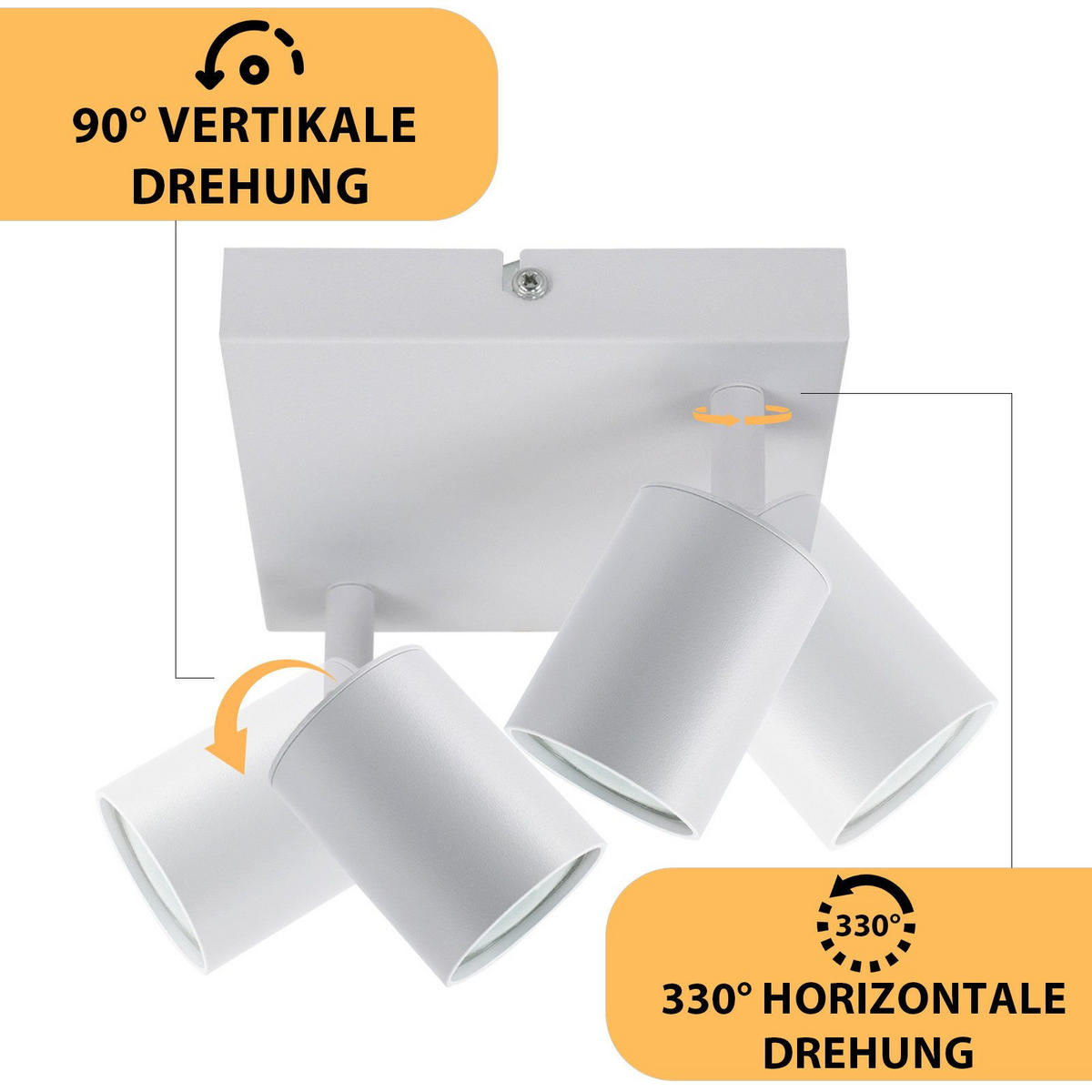 STRAHLER Einfallsreich 2-flammig 15/15/14.4 cm - Weiß, Metall (15/15/14.4cm) - ZMH