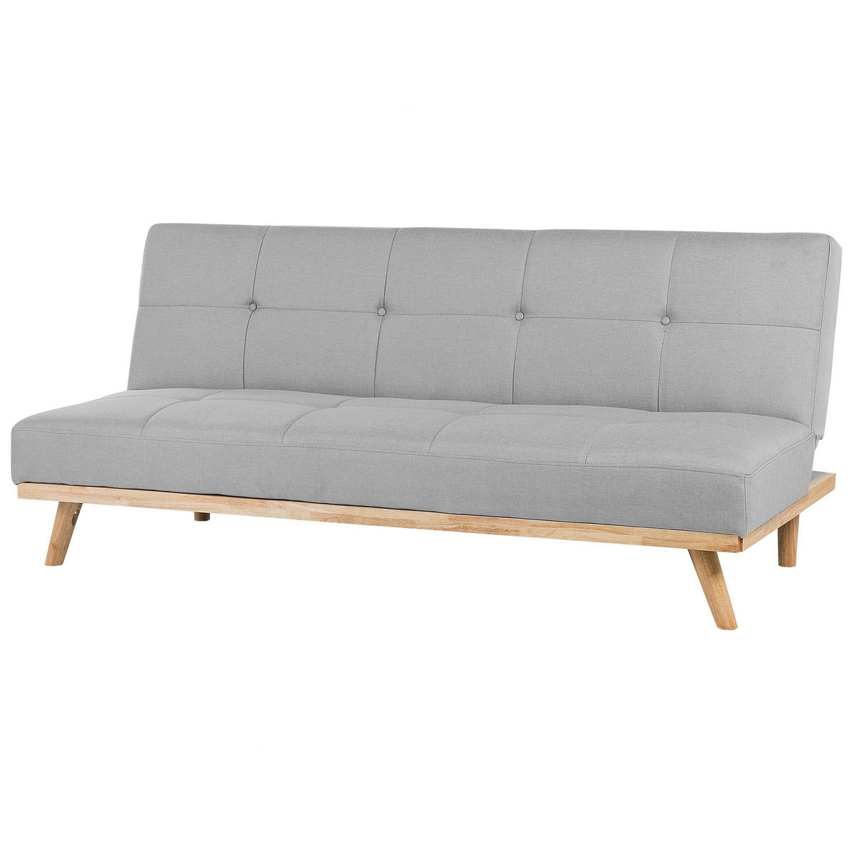 3-SITZER-SCHLAFSOFA Polyester Grau Froya - Hellgrau, Textil (183/80/80cm) - Beliani