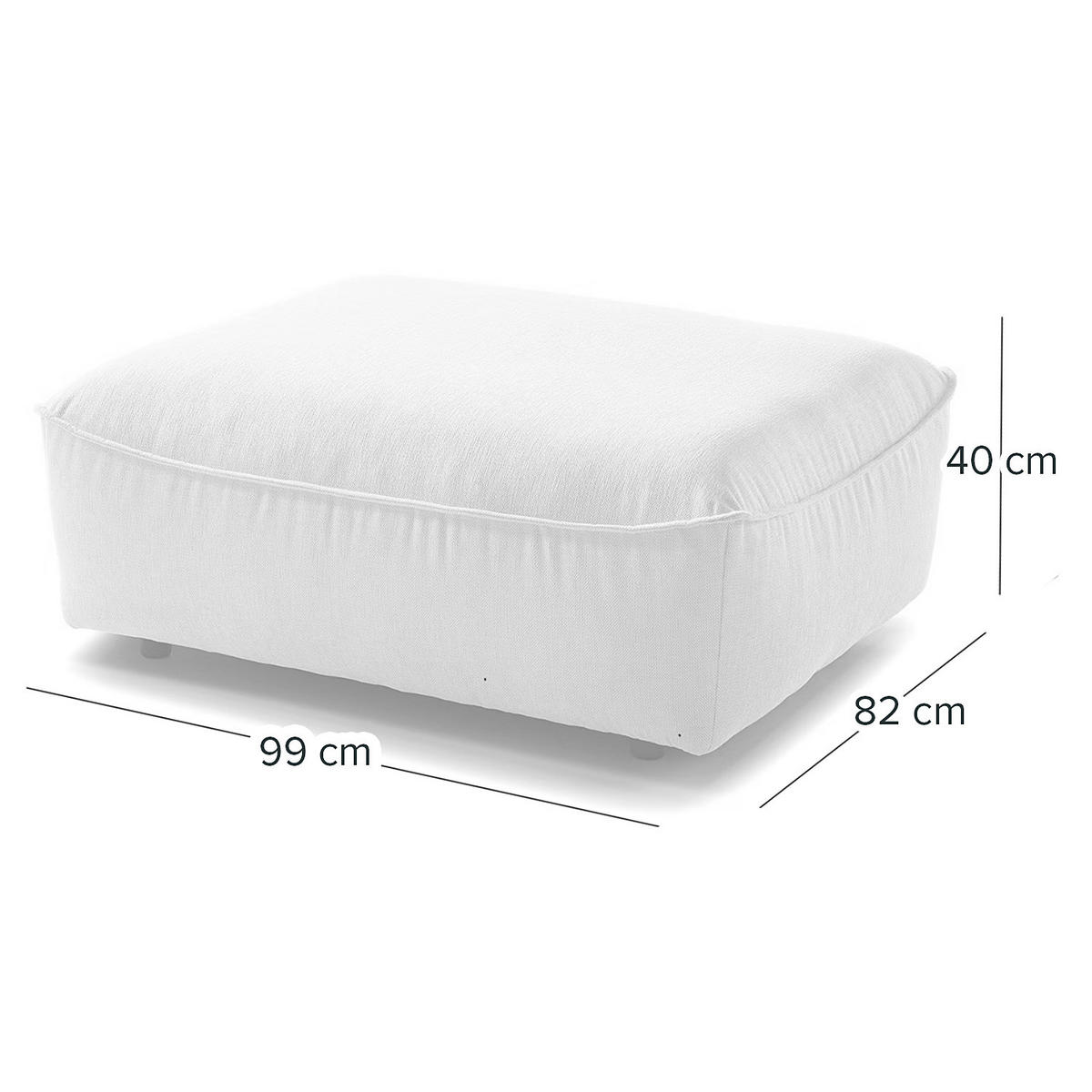 POLSTERHOCKER - Hellgrau/Schwarz, Kunststoff/Textil (99/40/82cm) - home24