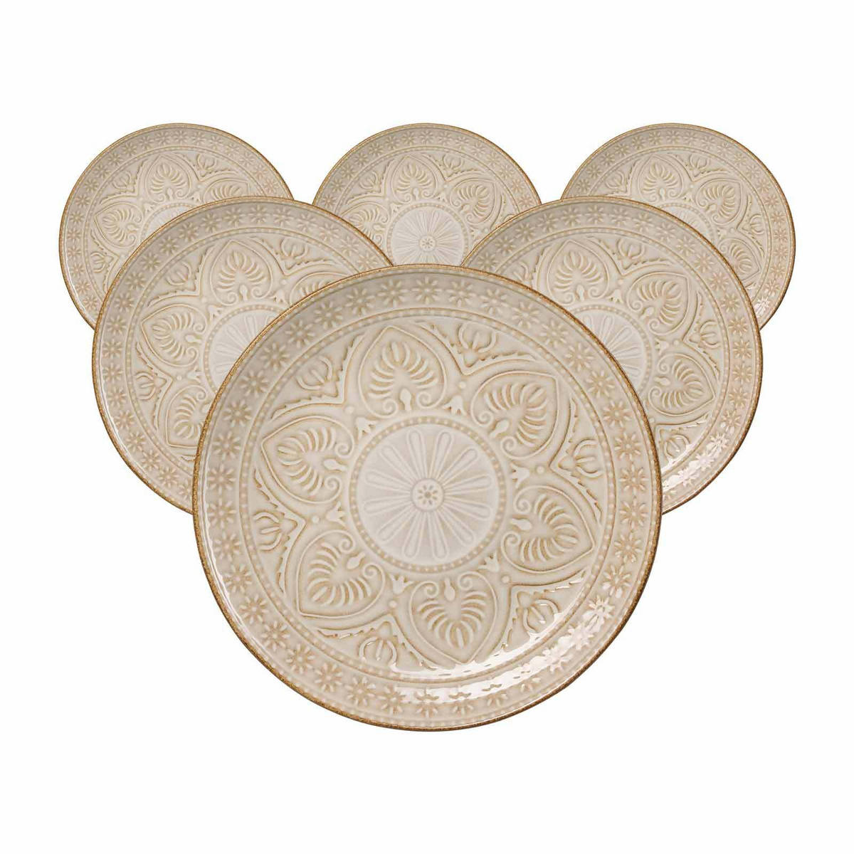 DESSERTTELLER Omara beige ø 21 cm 6er Set - Beige, Keramik (21cm) - Ritzenhoff Breker