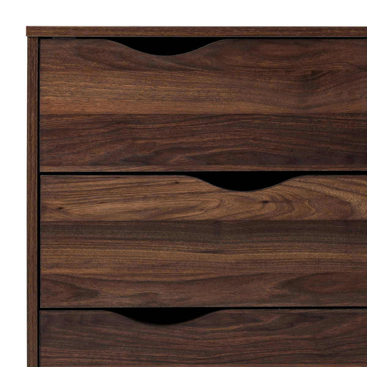 KOMMODE - 4 Schubladen, Walnuss Dekor - Walnussfarben, Holz/Holzwerkstoff (99/82/39cm) - home24