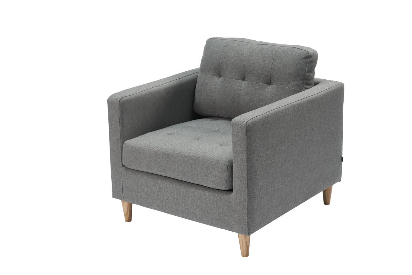 Thumbnail - ebuy24 Sessel, Grau, Holz, 80x82x84 cm, Wohnzimmer, Sessel, Polstersessel