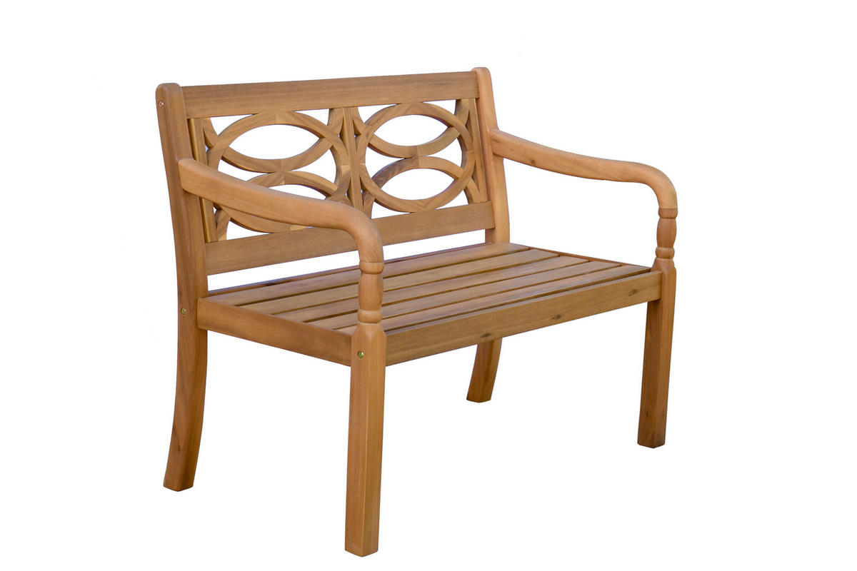 GARTENBANK Porto - Braun, Holz (114/89/65cm) - Sedex