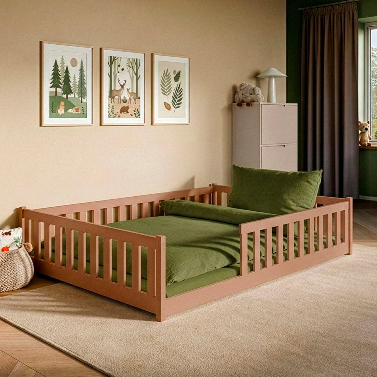 KINDERBETT 140/200 Maya Braun - Braun, Holz (140/200cm) - Petits-meubles