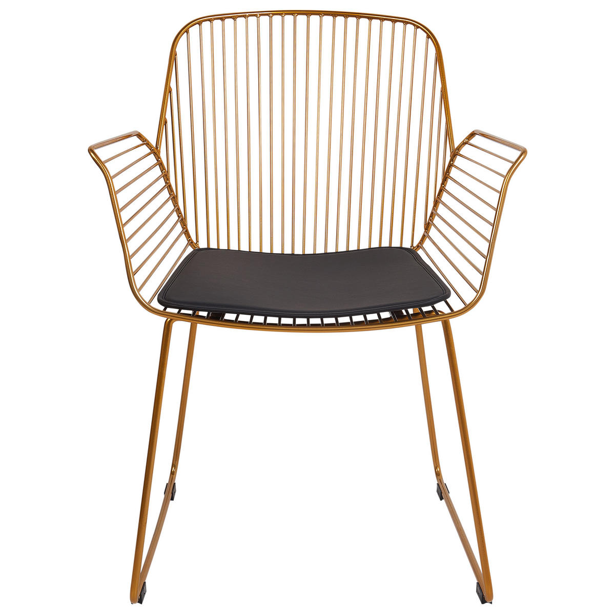 ÉTKEZŐSZÉK 2 darabos Szett Fém Arany Appleton - fekete/arany színű, fém (61/84/57cm) - Beliani