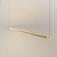 LED-HÄNGELAMPE Ranya Gold/Klar 160cm - Klar/Goldfarben, Glas (160/7/7cm) - s.luce