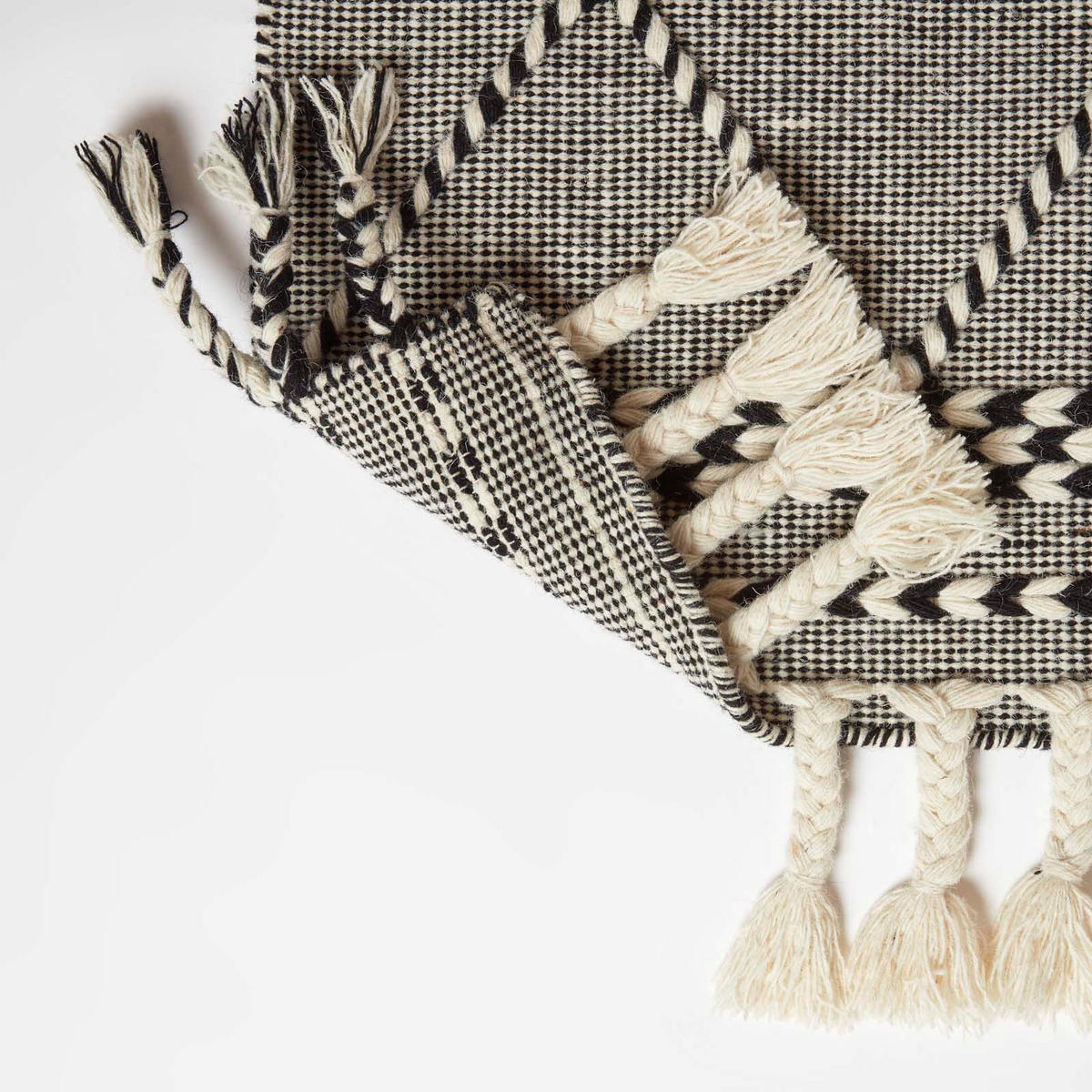 KELIM-TEPPICH Edessa handgewebt 90/150 cm - Schwarz, Textil (90/150cm) - Homescapes