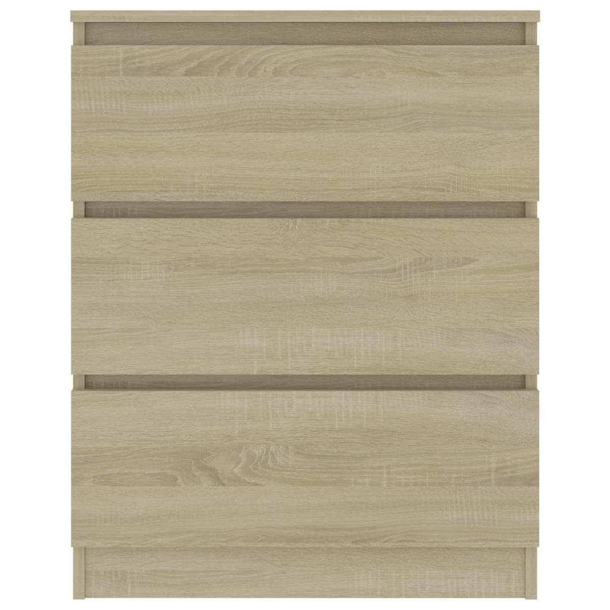 SIDEBOARD mit 3 Schubladen 60/35/76 cm aus Holzwerkstoff Sonoma-Eiche Dekor - Sonoma Eiche, Holz (60/76/35cm) - vidaXL