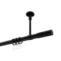 GARDINENSTANGE Sonette Elanto 520 cm (geteilt in 4 x 130 cm), 1-läufig, 20 mm Ø Schwarz - Schwarz, Metall (520cm) - INTERDECO