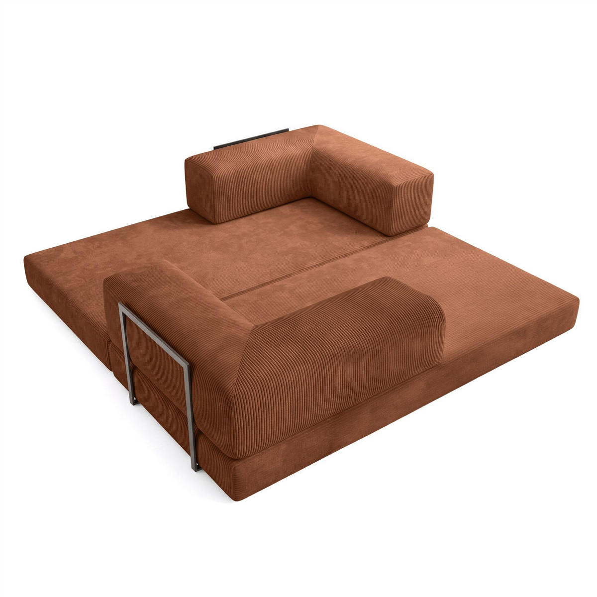 SCHLAFSOFA Danny - Braun, Holzwerkstoff/Textil (200/70/100cm) - Fun Möbel