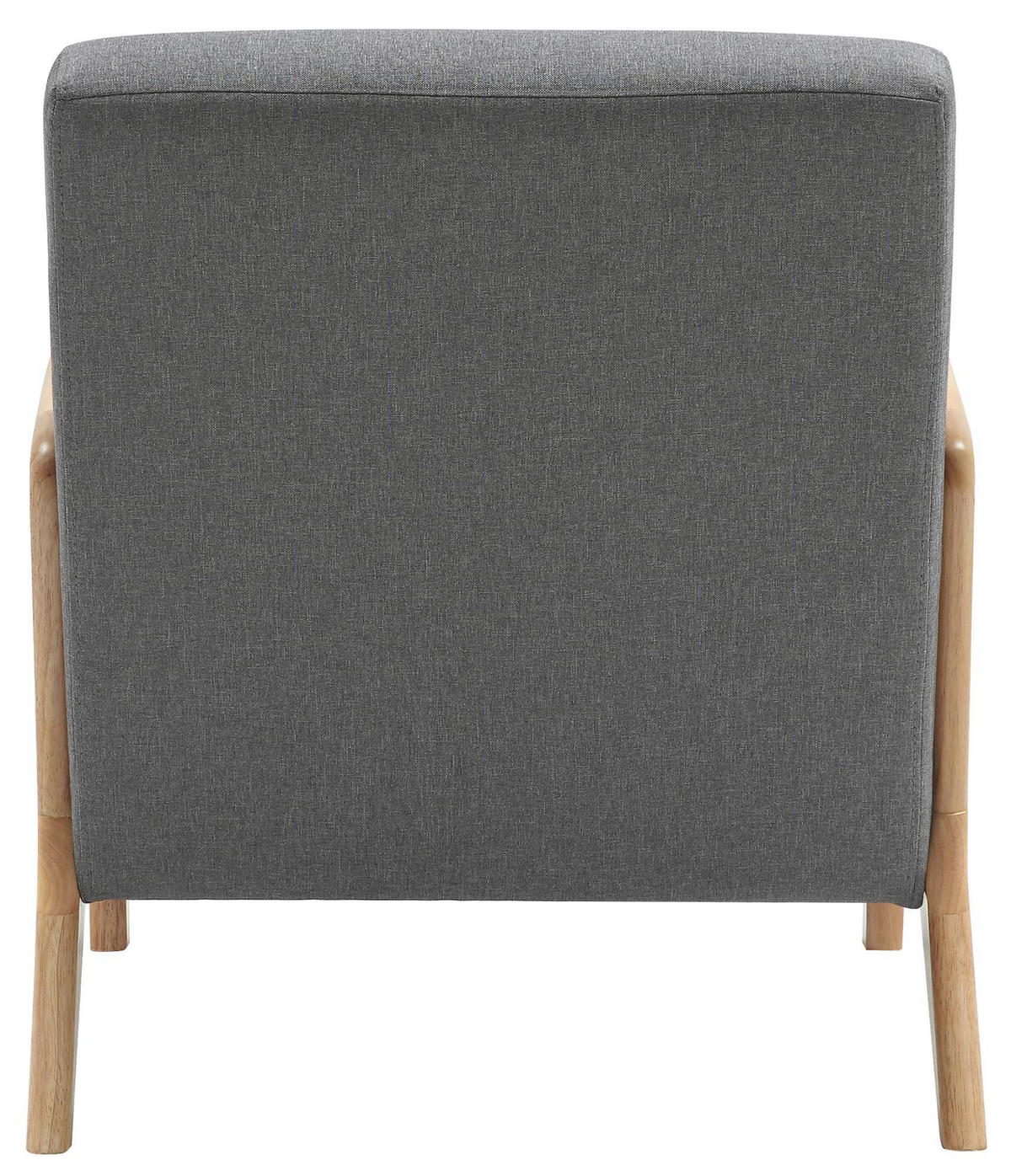 SESSEL Holz hellgrau - Eukalyptusholzfarben/Hellgrau, Holz/Textil (64/74/80cm) - CLP