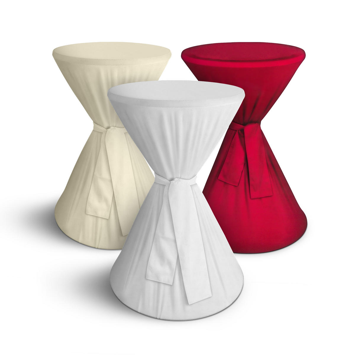 STEHTISCHHUSSE Ø60 cm x 145 cm - Spandex Stretch ( Öko-Tex ) Stehtisch Husse für Gastro, Hochzeit, Events, Geburtstag - waschbar 60°C Champagner - Champagner, Textil (60/145cm) - Bestlivings