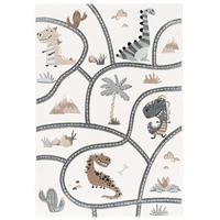 KINDER TEPPICH MAUI KIDS DINO STRASSENTEPPICH - Beige, Textil (200/290cm) - Pergamon
