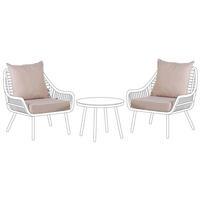 OUTDOOR-KISSENBEZUG Set Beige Laureto - Beige, Textil (56/52cm) - Beliani