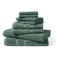 FROTTIERSET Las Palmas - 8-teilig - Seegrün - Grün, Textil (50/100cm) - SCHIESSER