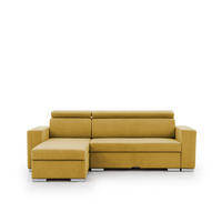 ECKSOFA Canton In Camelia - Gelb, Holzwerkstoff/Textil (260/173cm) - Fun Möbel