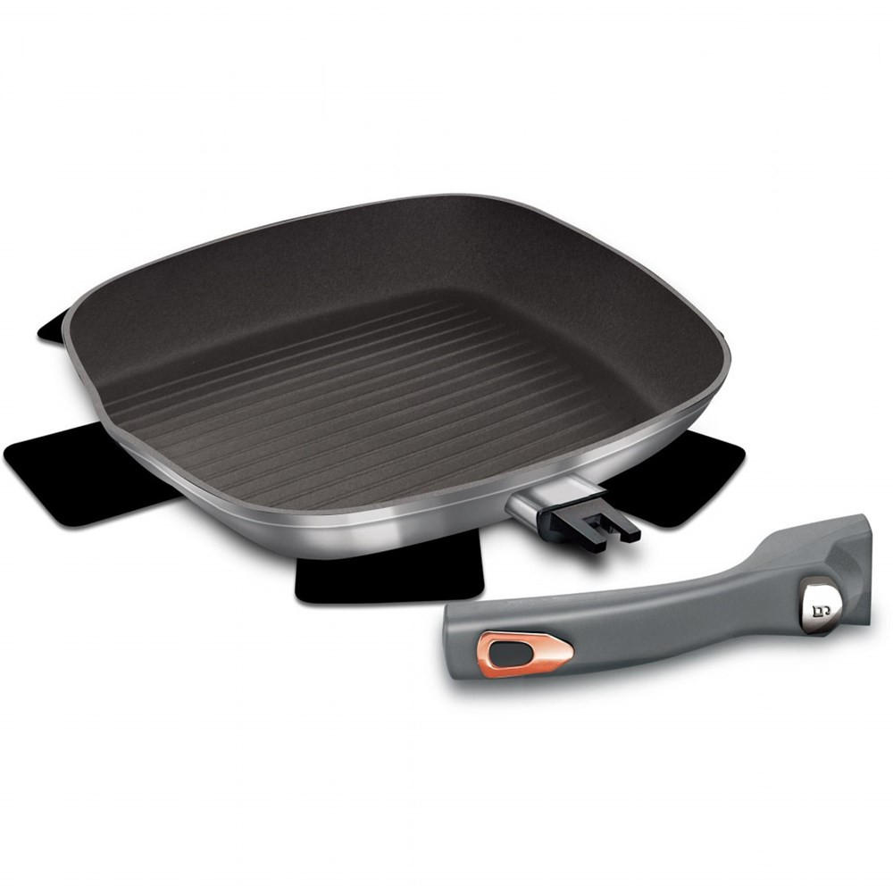 TITAN-GRILLPFANNE 28x28cm Moonlight BH6083 - Grau, Metall (28/28/4.1cm) - Berlinger Haus