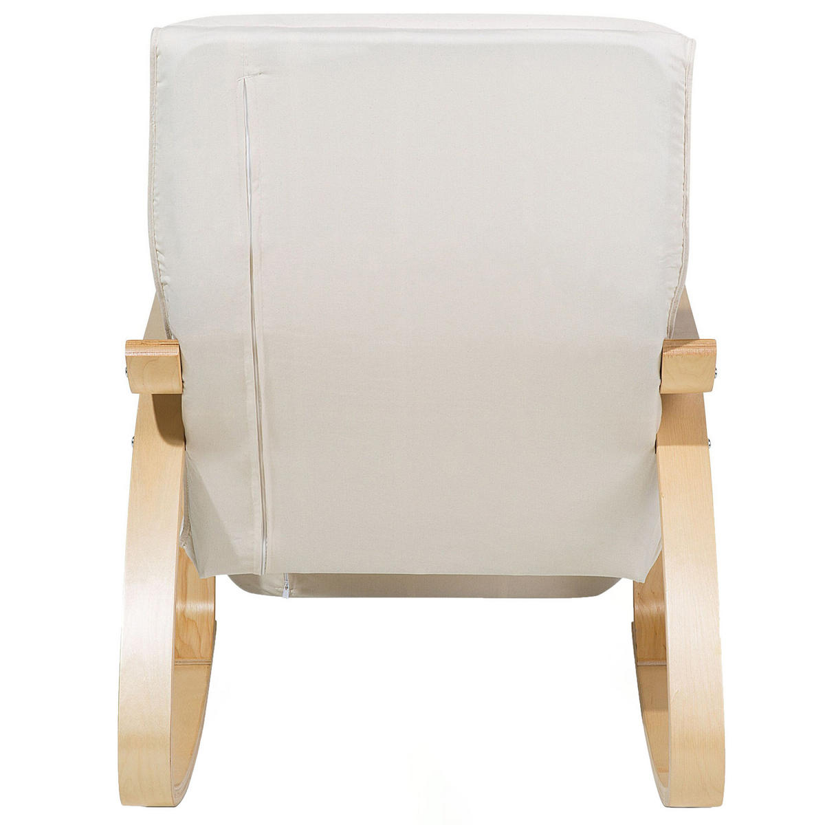 SCHAUKELSESSEL Polsterbezug Beige Weston - Beige, Holz/Textil (68/96/82cm) - Beliani