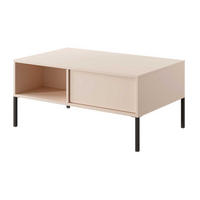 COUCHTISCH Dast beige 96 / 60 / 44cm - Beige/Schwarz, Holz/Holzwerkstoff (60/96/44cm) - Feldmann-Wohnen
