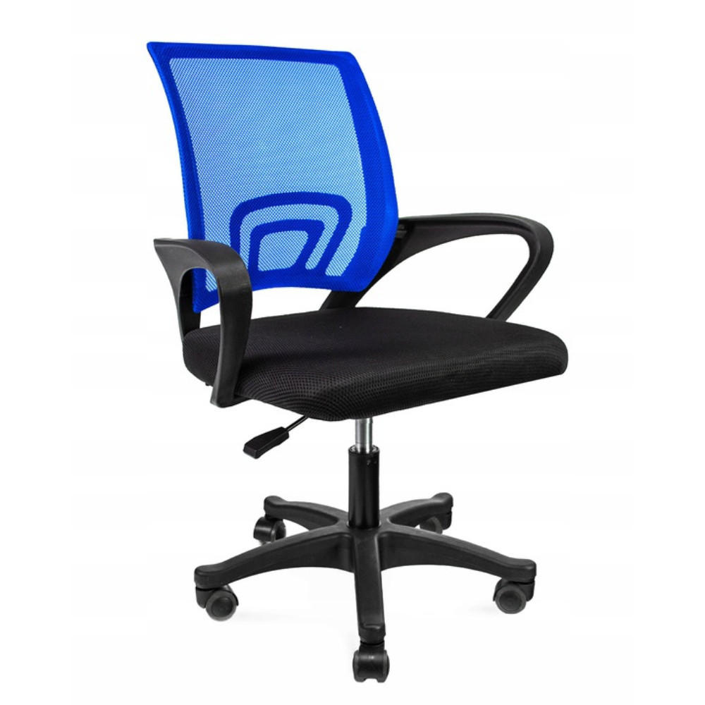 DREHSTUHL Smart - schwarz/blau - Blau/Schwarz, Kunststoff/Textil (64/91/54cm) - JuMi