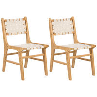 ESSZIMMERSTUHL 2er-Set Hellbeige Humble - Beige/Braun, Holz (46/84/56cm) - Beliani