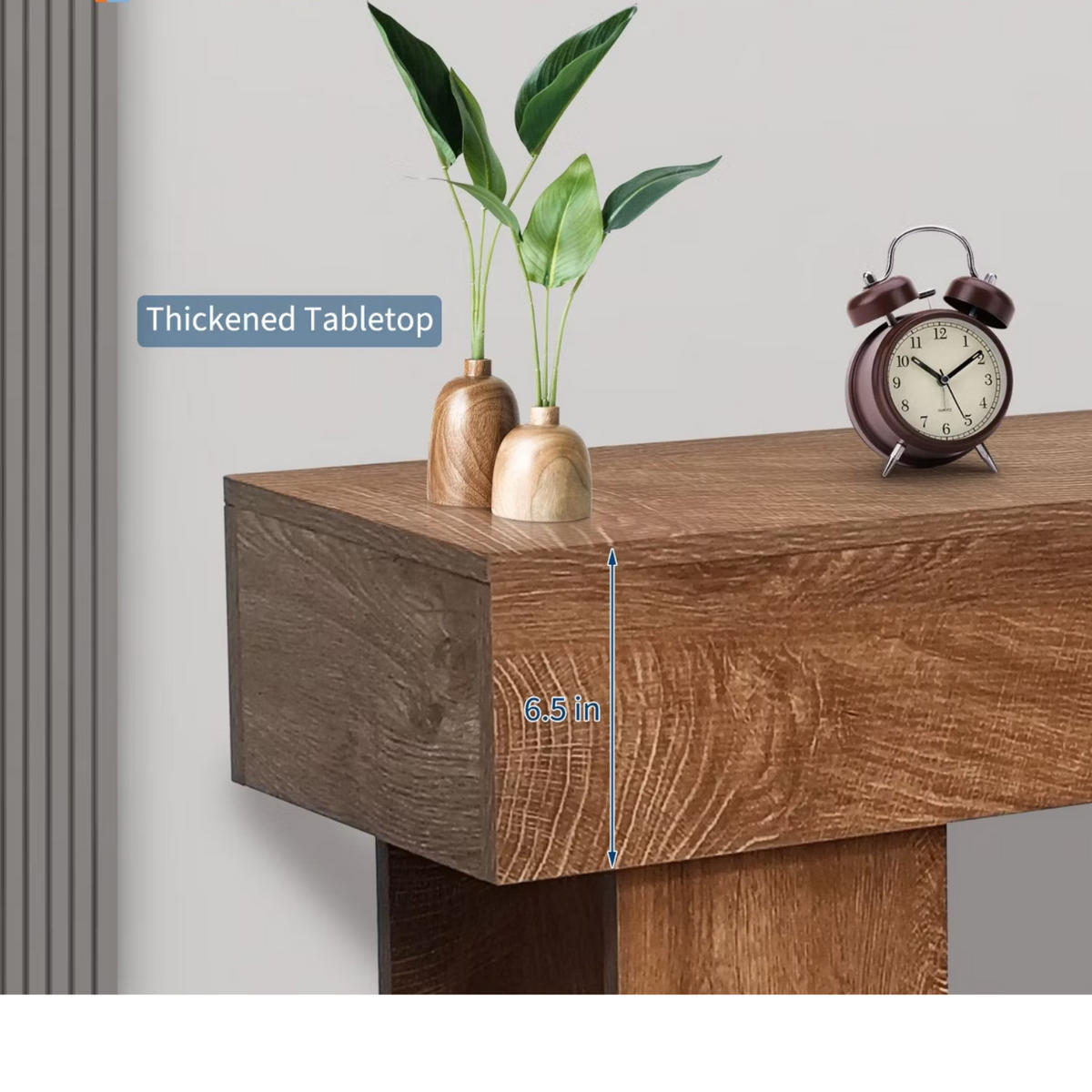 KONSOLENTISCH Holzoptik Natur 160×35 cm - Ahornfarben, Holzwerkstoff (35/160/76cm) - Quality Elegance