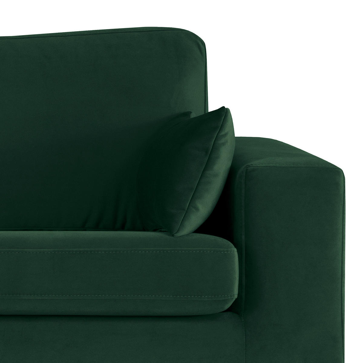 3-SITZER SOFA - Buchefarben/Grün, Buchenholz/Textil (237/81/88cm) - home24