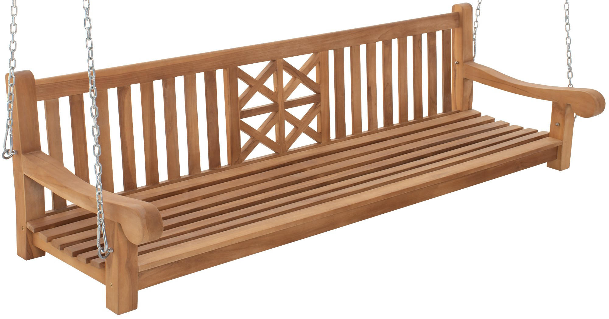 HÄNGEBANK 220/70/61 cm Holz Teak - Teakfarben, Holz (220/61/70cm) - CLP