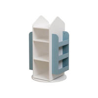 KINDERREGAL JUNA - Blau - Blau/Weiß, Holzwerkstoff/Textil (60/105.3/60cm) - Home Deluxe