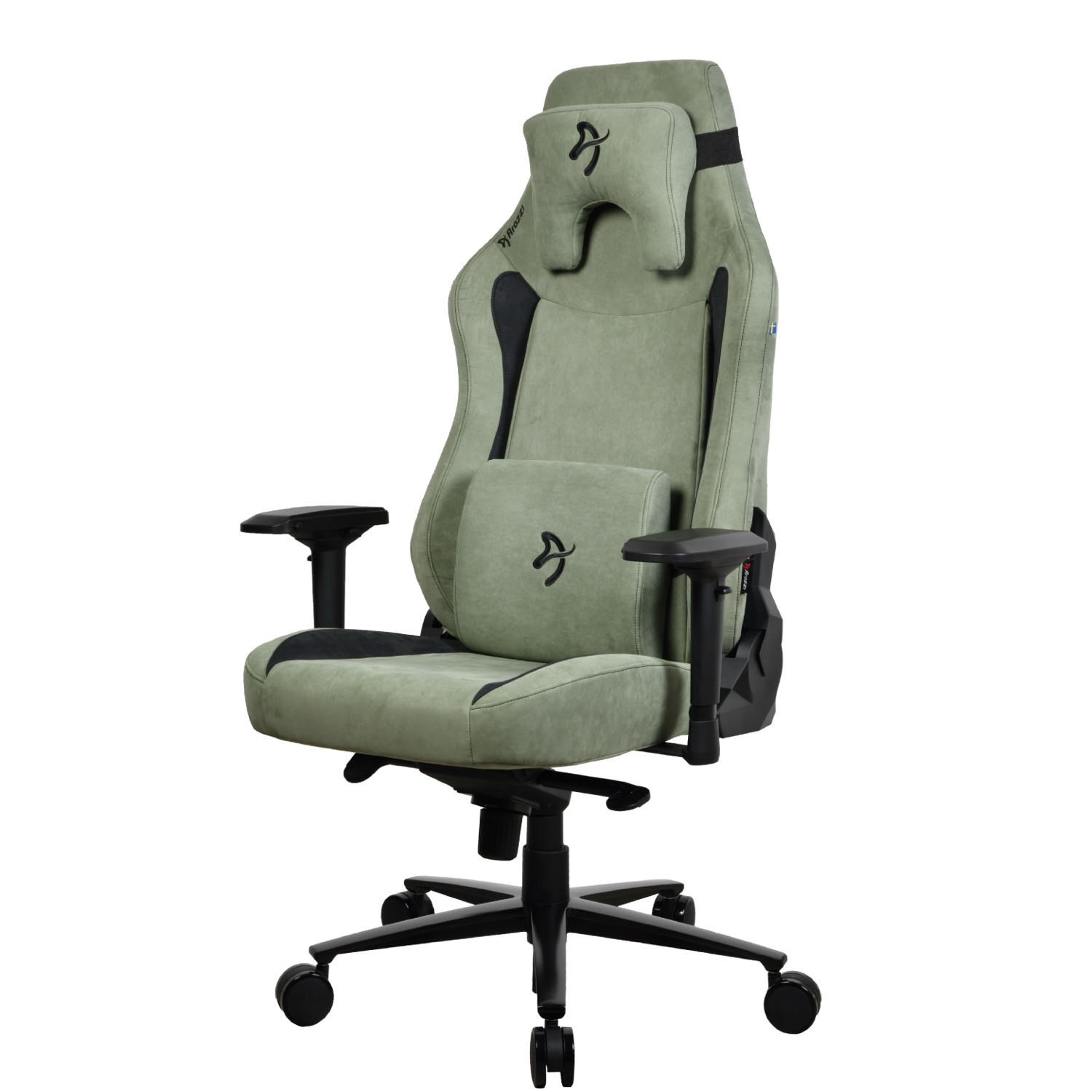 GAMINGSTUHL Vernazza XL Supersoft™ Waldgras - Waldgrün/Schwarz, Textil/Metall (76/138/53cm) - Arozzi