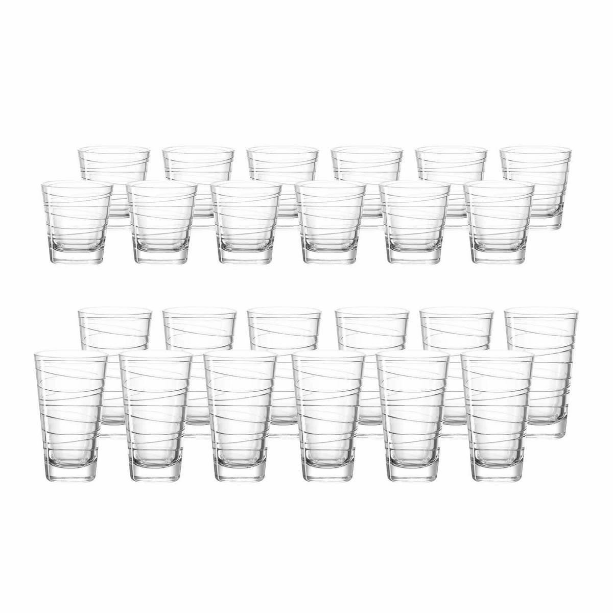 TRINKGLÄSER Vario transparent 24er Set - Transparent, Glas (0.001L) - Leonardo Living