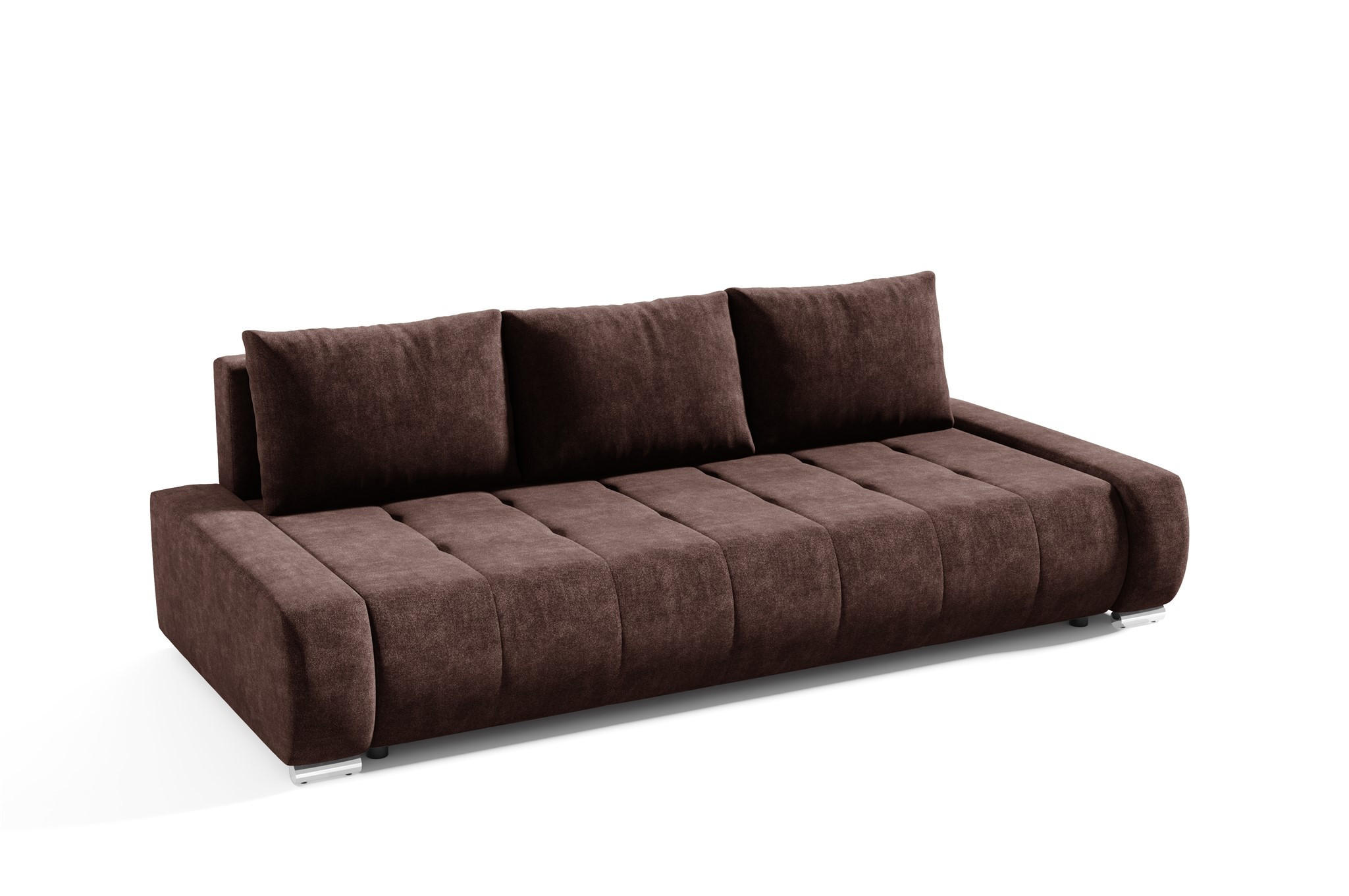 SCHLAFSOFA Vogar In Aston - Braun, Holzwerkstoff/Textil (240/85/110cm) - Fun Möbel