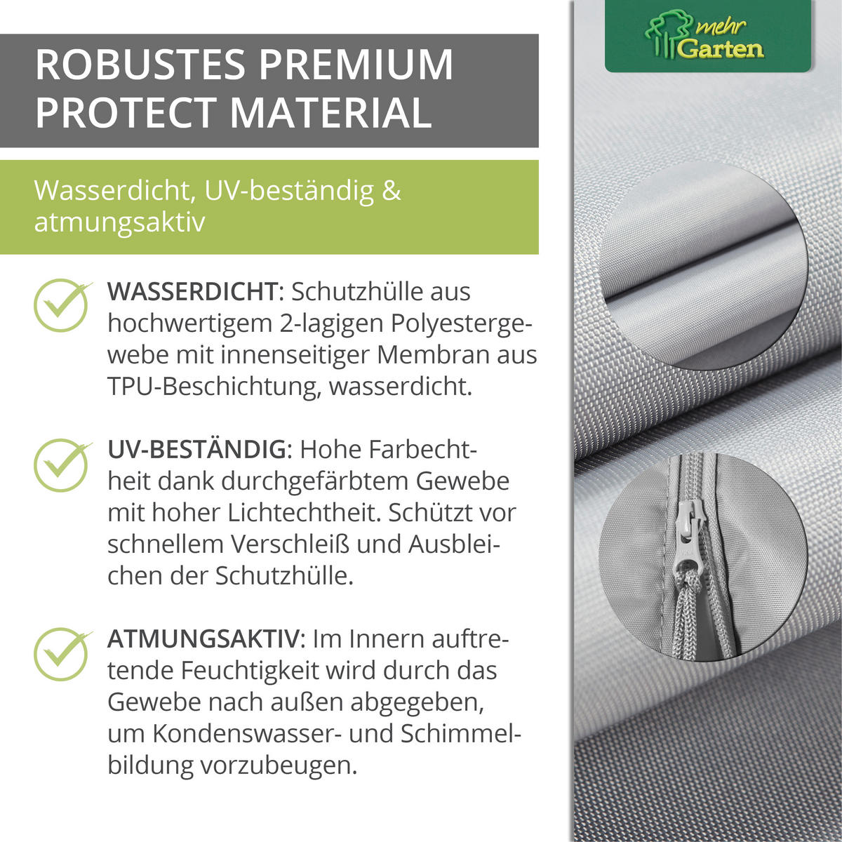 SCHUTZHÜLLE für Sonnenschirme SHP-60170 - Grau, Kunststoff (55/195/1cm) - mehr Garten
