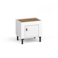 NACHTTISCH Monta mit 1 Tür , Weiß - Weiß, Holzwerkstoff (48/47/36cm) - Beautysofa