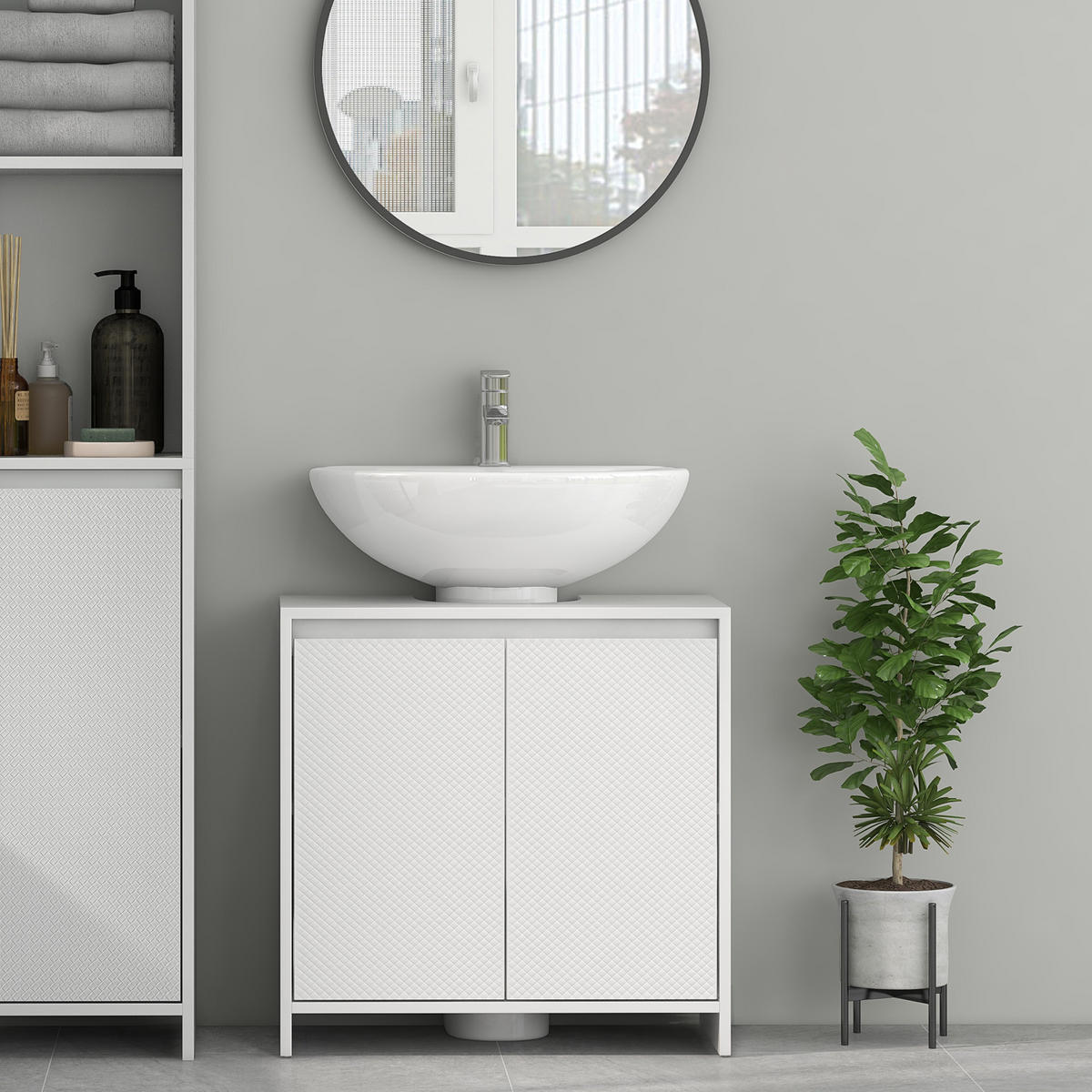 HÄNGESCHRANK Weiß 1 Stück - Weiß, Kunststoff (60/60/30cm) - GiPP