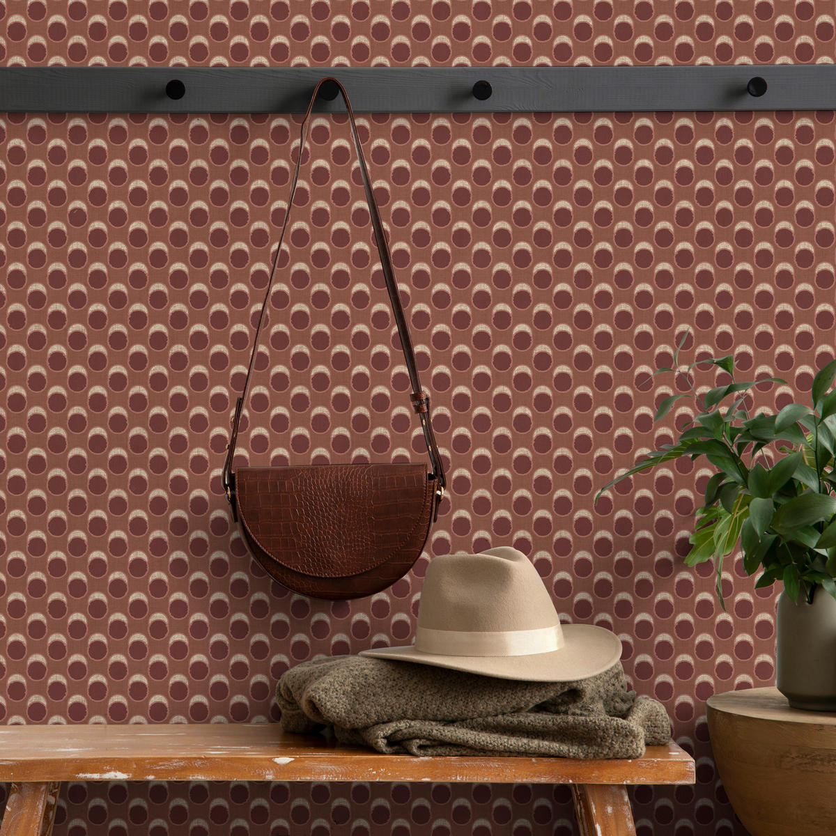 VLIESTAPETE - Grafiksymbol 1000x52cm - Terracotta, Papier/Kunststoff (52/1000cm) - Superfresco Easy