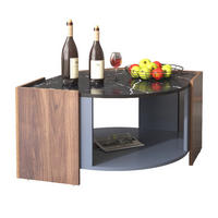 COUCHTISCH 96,5/63/40 cm Schwarz/Holzoptik aus Spanplatte mit Ablagefach - Schwarz, Holzwerkstoff (96.5/63/40cm) - OKMYHOME