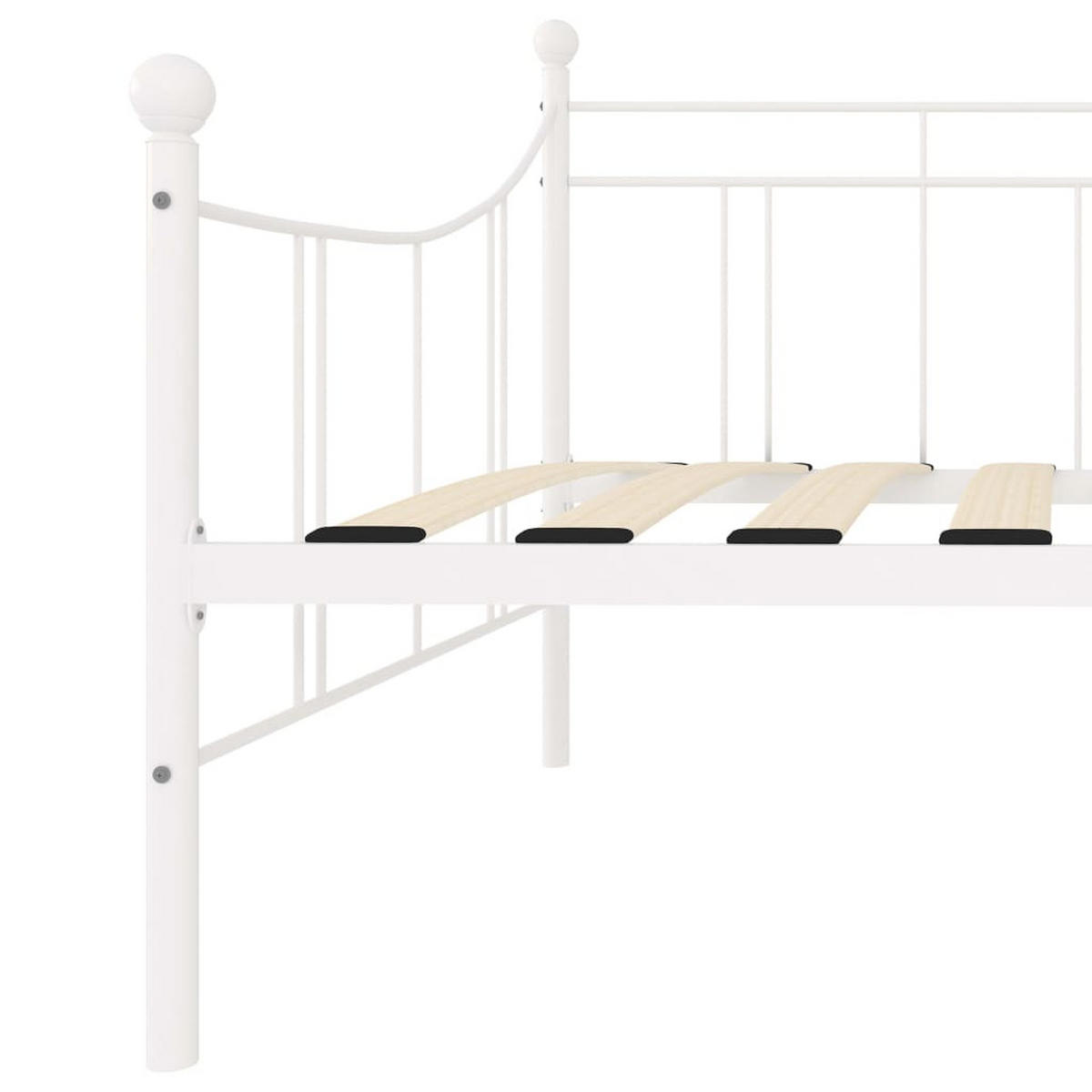 TAGESBETT-RAHMEN Weiss Metall 90/200 Cm - Weiß, Metall (90/200cm) - vidaXL