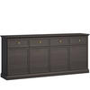 KOMMODE KATRIA, Schwarz - Schwarz, Holzwerkstoff (193/86/40cm) - KONSIMO®