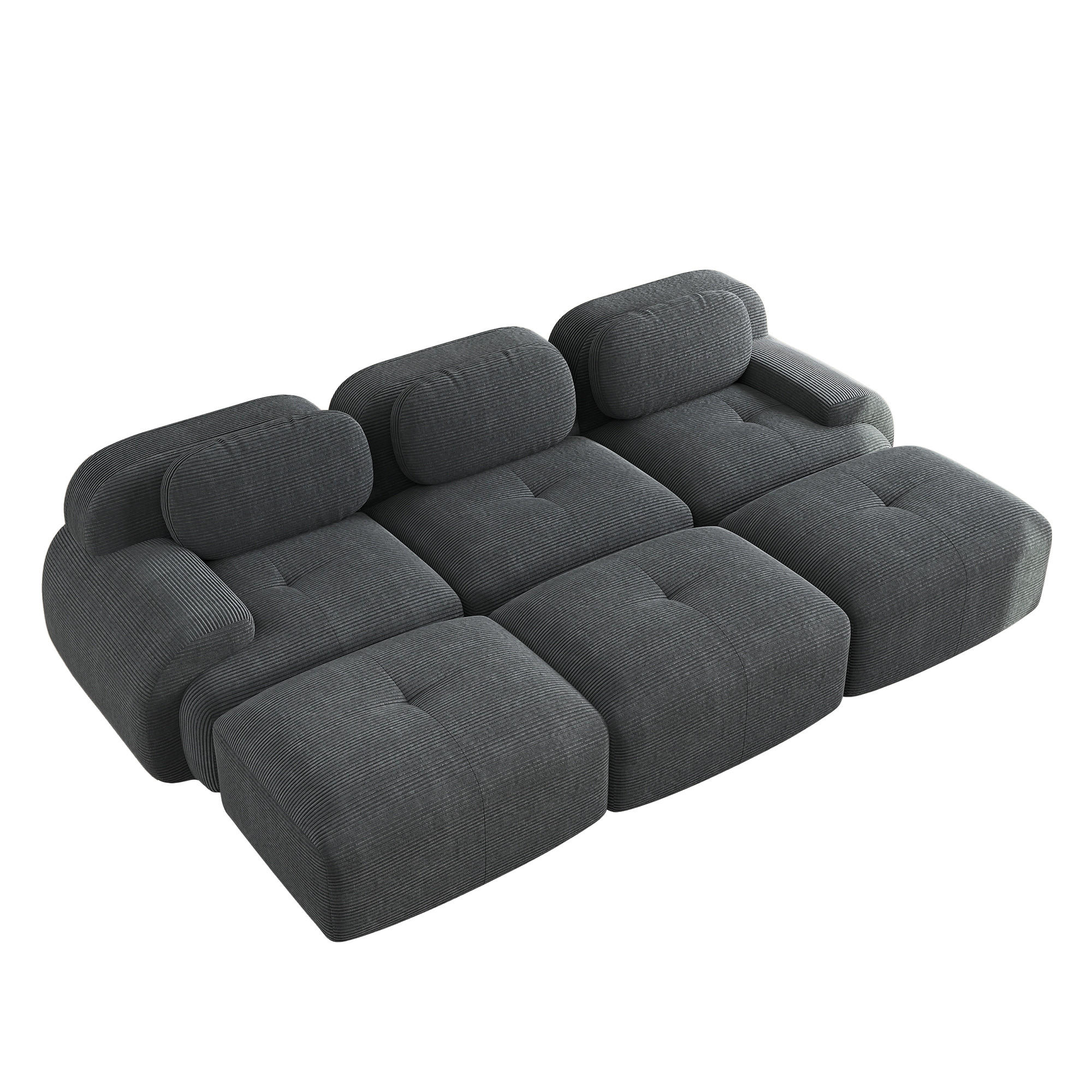 ComfortXL 3-Sitzer-Sofa Grau 178x75x298 cm