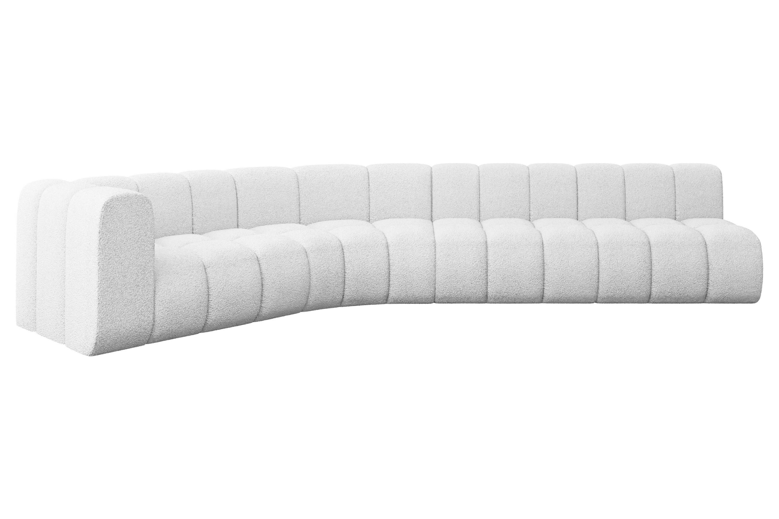ECKSOFA modulares Sofa Karex-L2 - 399x194x70 cm Weiß - Weiß, Holzwerkstoff/Textil (399/194cm) - ALTDECOR