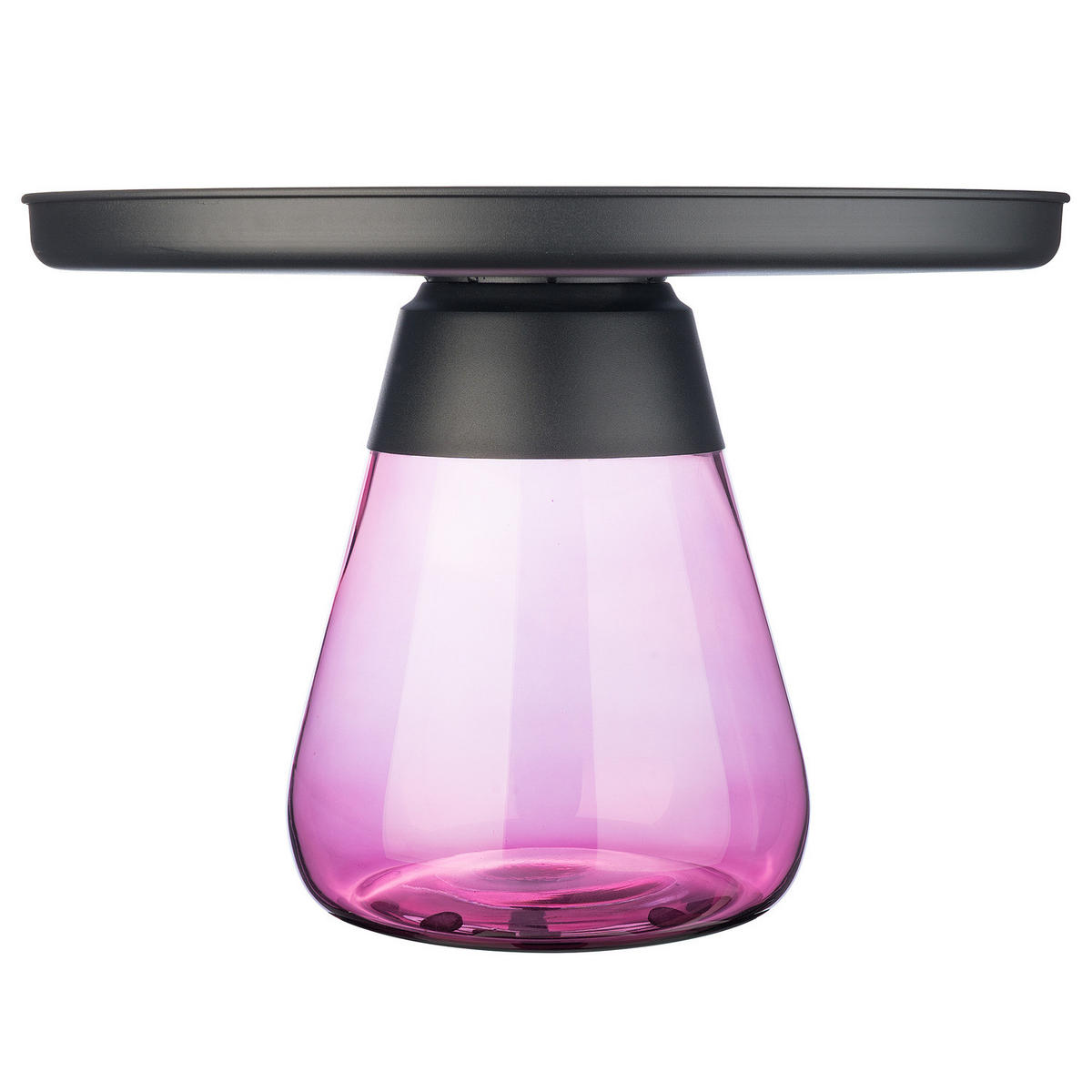 COUCHTISCH - Glas / Metall - Lila, Glas/Metall (43/43/43cm) - home24