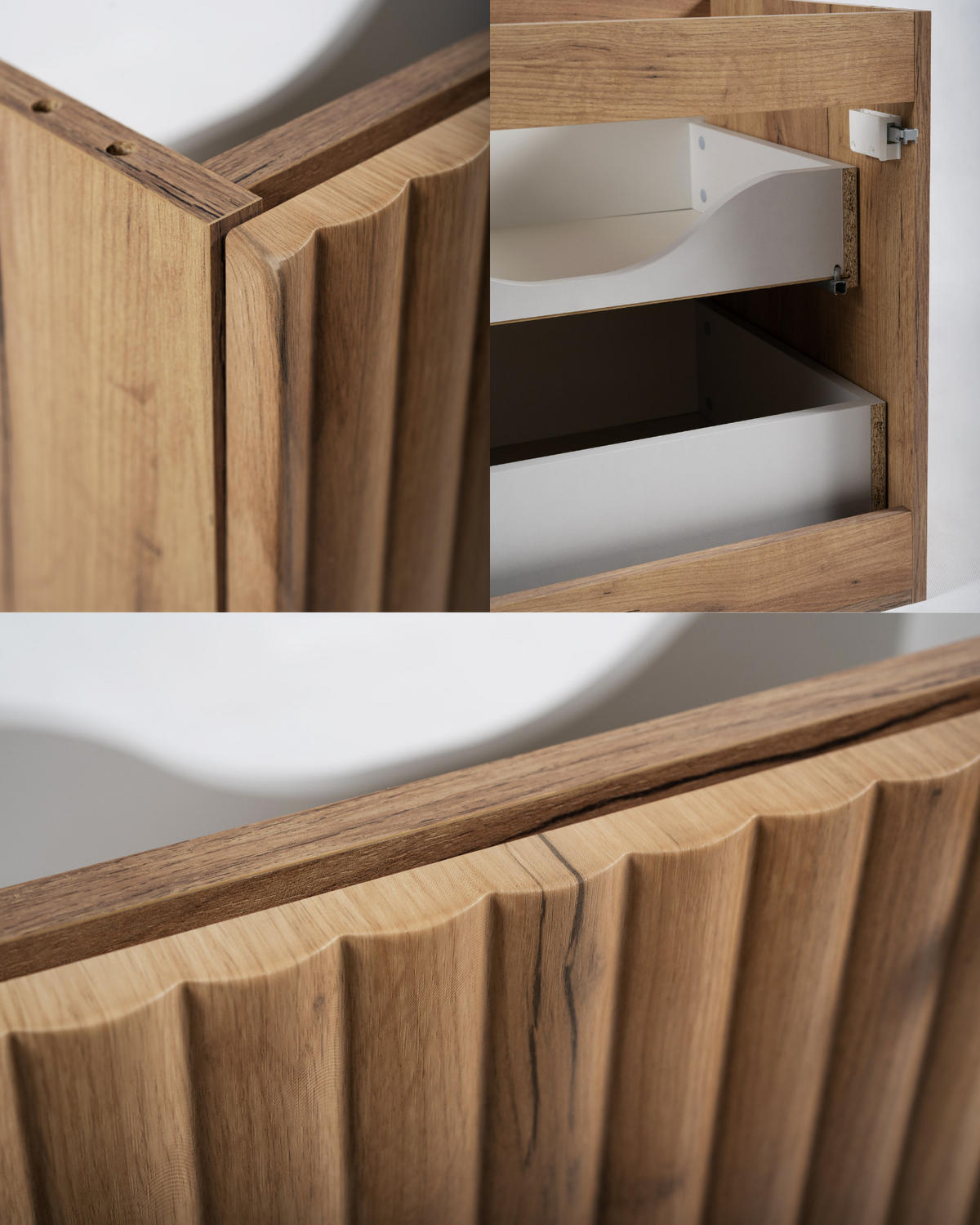 BADEZIMMERSCHRANK: Craft Eiche Gold / Platte Craft-Eiche / Griffe Gold / Beine Gold, 60 x 44,4 x 73,6 cm - Eichefarben/Goldfarben, Holzwerkstoff (60/73.6/44.4cm) - 3XE LIVING