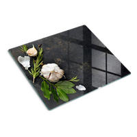 GLASPLATTE 60x52 cm Knoblauch - Weiß, Glas (60/0.4/52cm) - TULUP