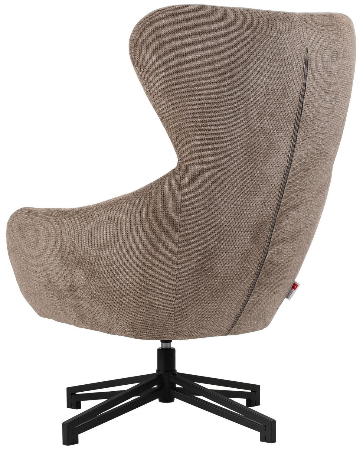 OHRENSESSEL Marconia - drehbar - braun - Schwarz/Braun, Textil/Metall (74/109/80cm) - bene living