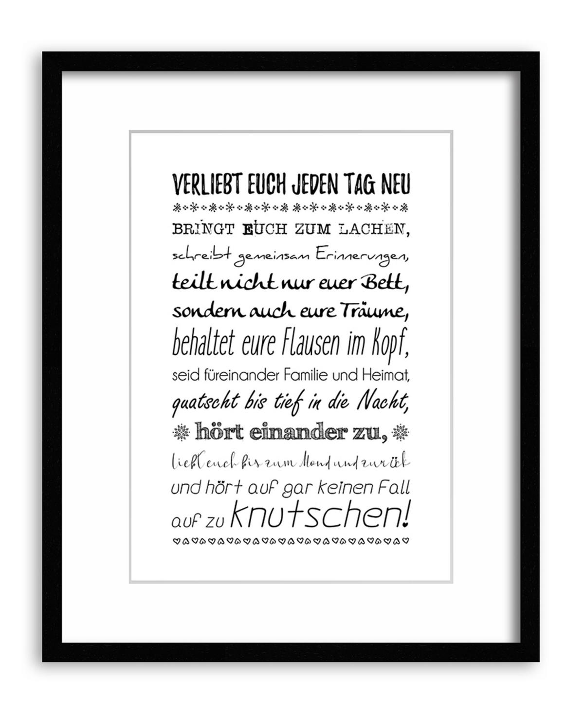 POSTER DIN A4 21x29,7 cm Spruch Geschenk Hochzeit - Weiß, Papier (21/29.7/2cm) - artissimo