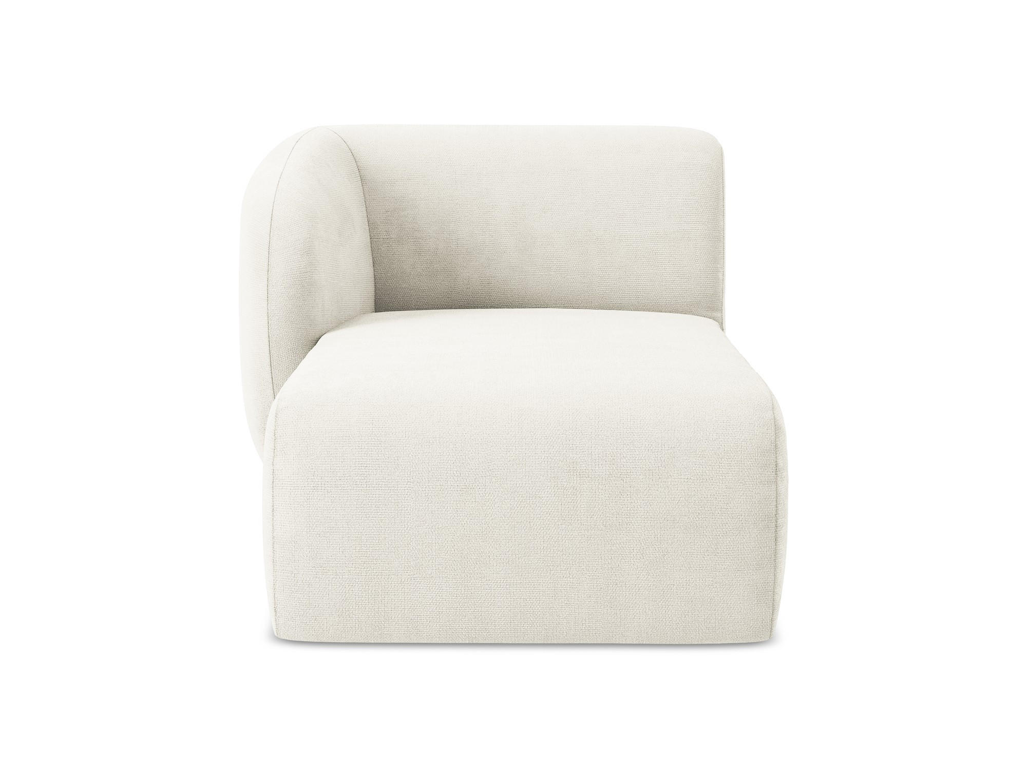 SOFAELEMENT Links Chenille Stoff Weiß - Schwarz/Weiß, Holzwerkstoff/Kunststoff (91/75/166cm) - Makamii